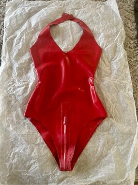 Westward Bound Latex Bodysuit size small